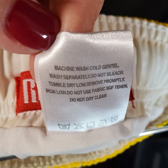 EUC Rocorose Womens Yellow Swim Trunks With Drawstring & Cargo Pocket XXXL - Picture 9 of 9